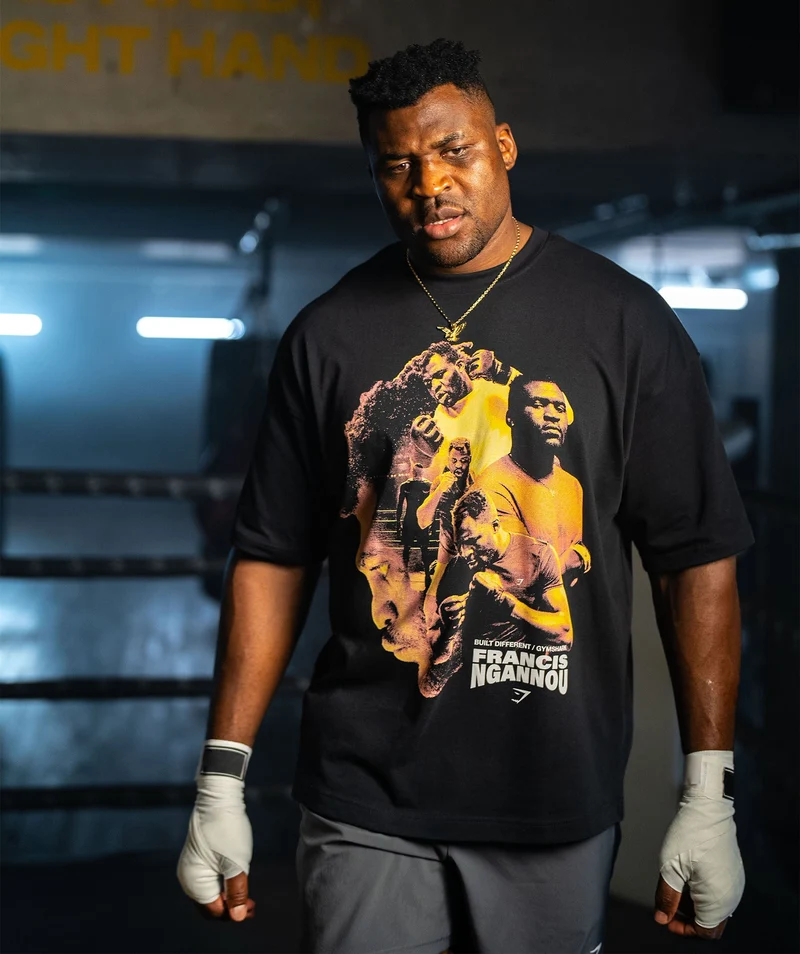 Gymshark x Francis Ngannou Graphic Tee - Black