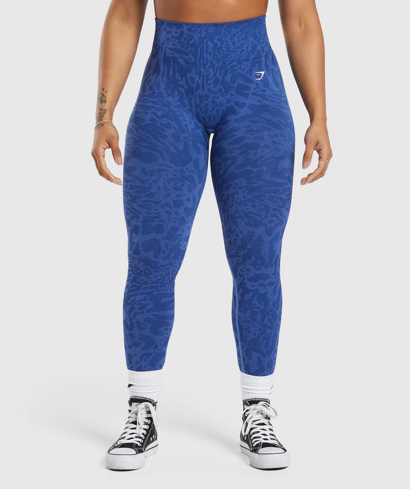 Gymshark Adapt Safari Seamless Leggings - Wave Blue/Iris Blue