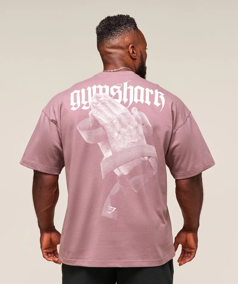 Gymshark Prayer Hands T-Shirt - Calm Pink