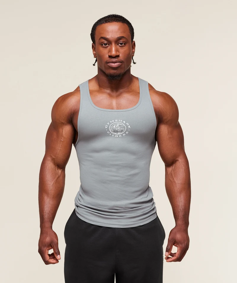 Gymshark Lifting Club Ribbed Tank - Denim Grey