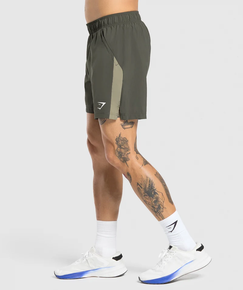Gymshark Sport 7" Shorts - Strength Green/Utility Green