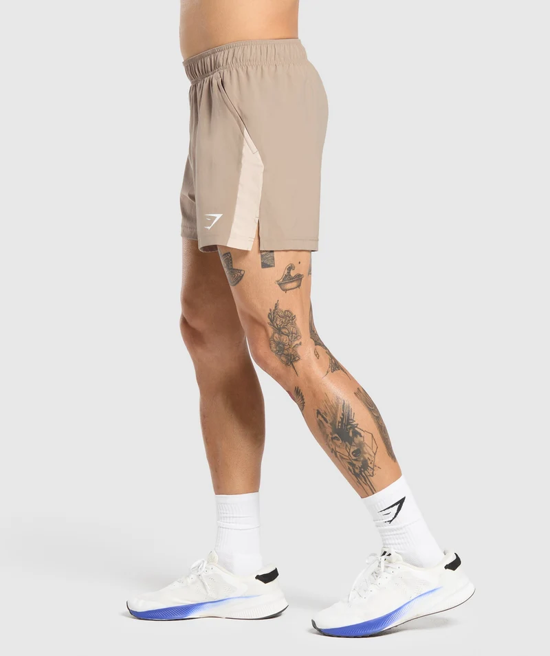 Gymshark Sport 5" Shorts - Cement Brown/Pebble Grey