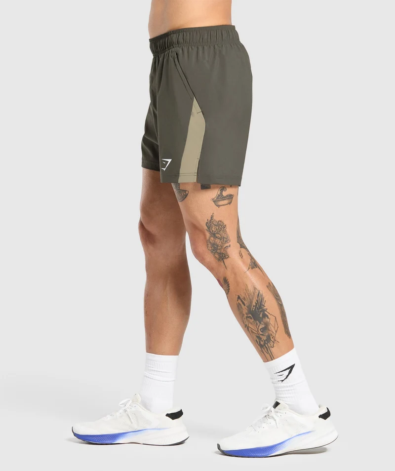 Gymshark Sport 5" Shorts - Strength Green/Utility Green