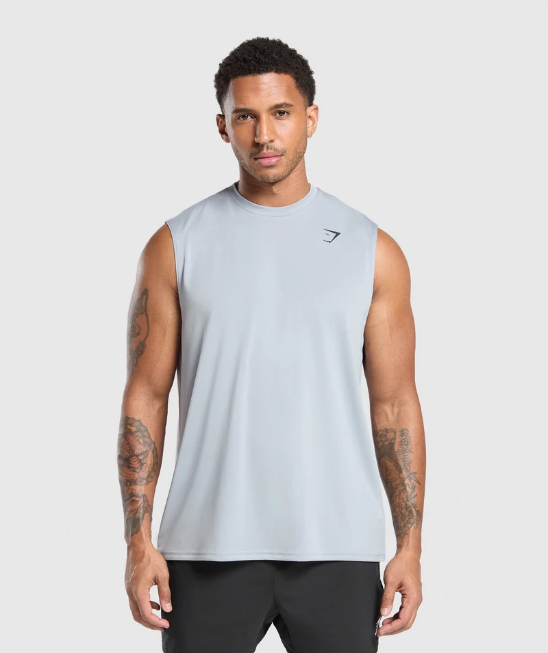 Gymshark Oversized Performance Tank - Metal Purple