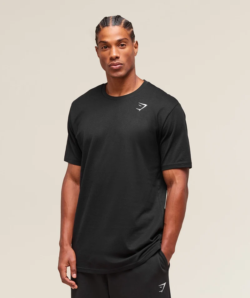 Gymshark Crest T-Shirt (Tall) - Black