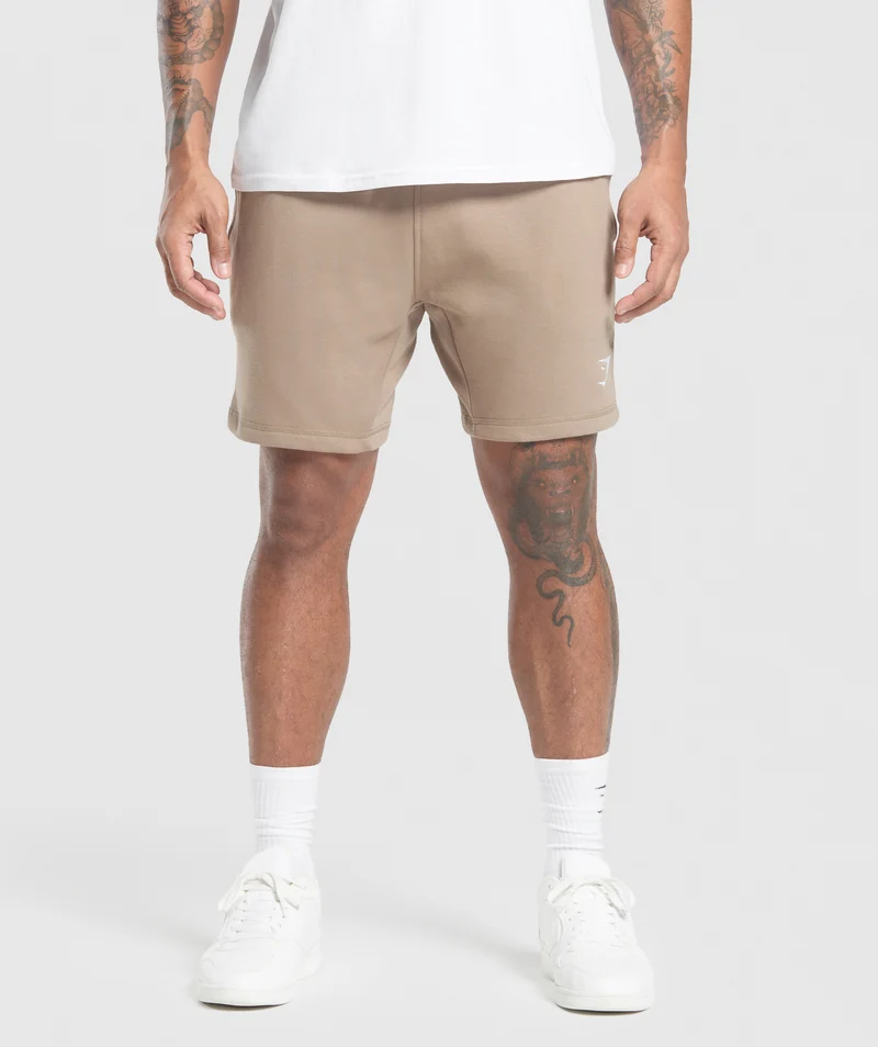 Gymshark Crest 7" Shorts - Lifestyle Brown