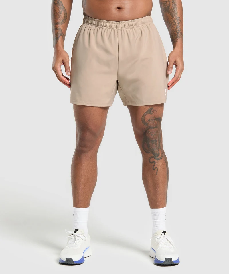 Gymshark Arrival 5" Shorts - Cement Brown