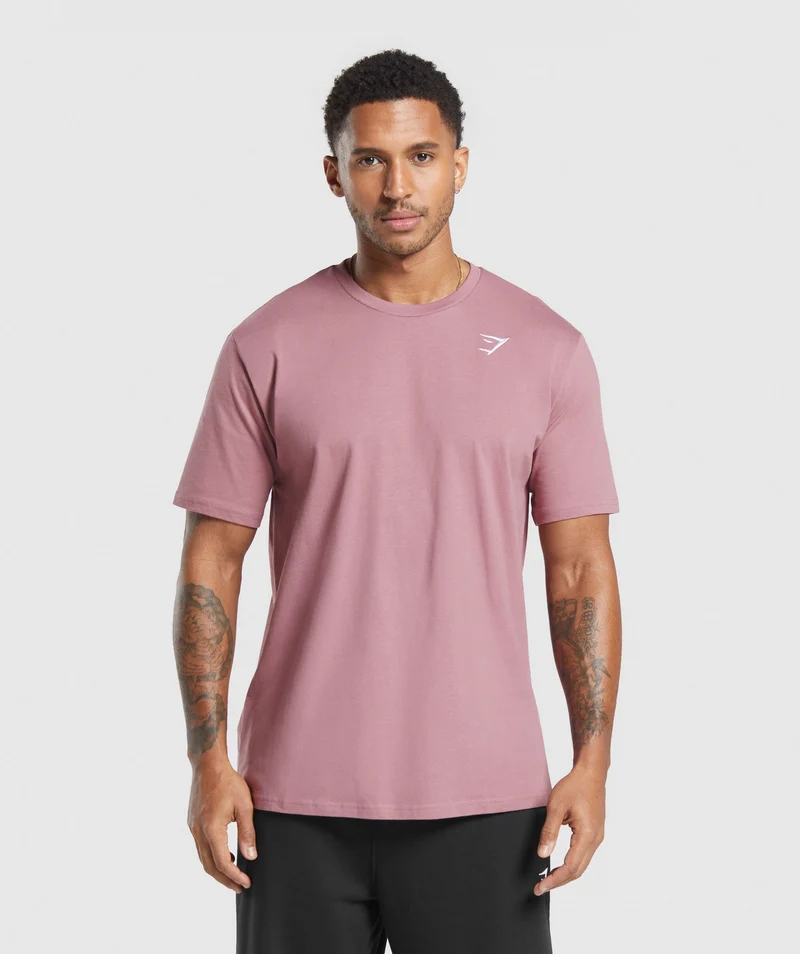 Gymshark Crest T-Shirt - Calm Pink