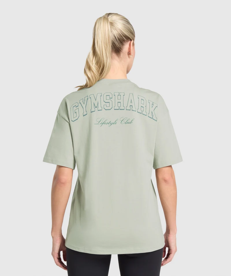 Gymshark Campus Classics Graphic T-Shirt - Stone Grey