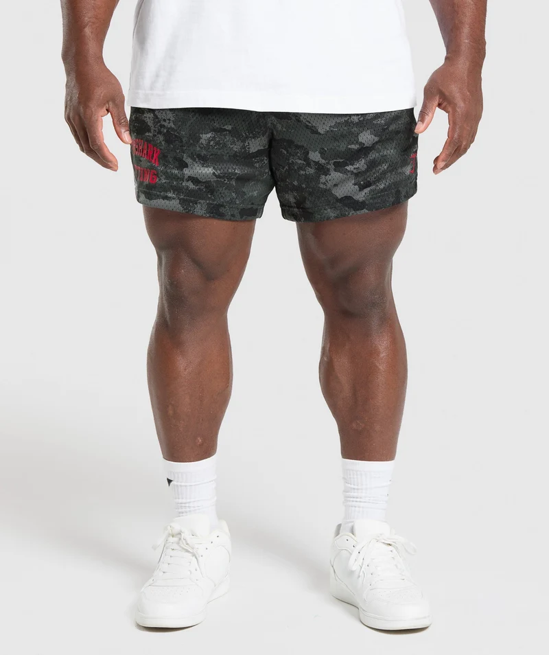 Gymshark Lifting Mesh 5" Shorts - Graphite Grey
