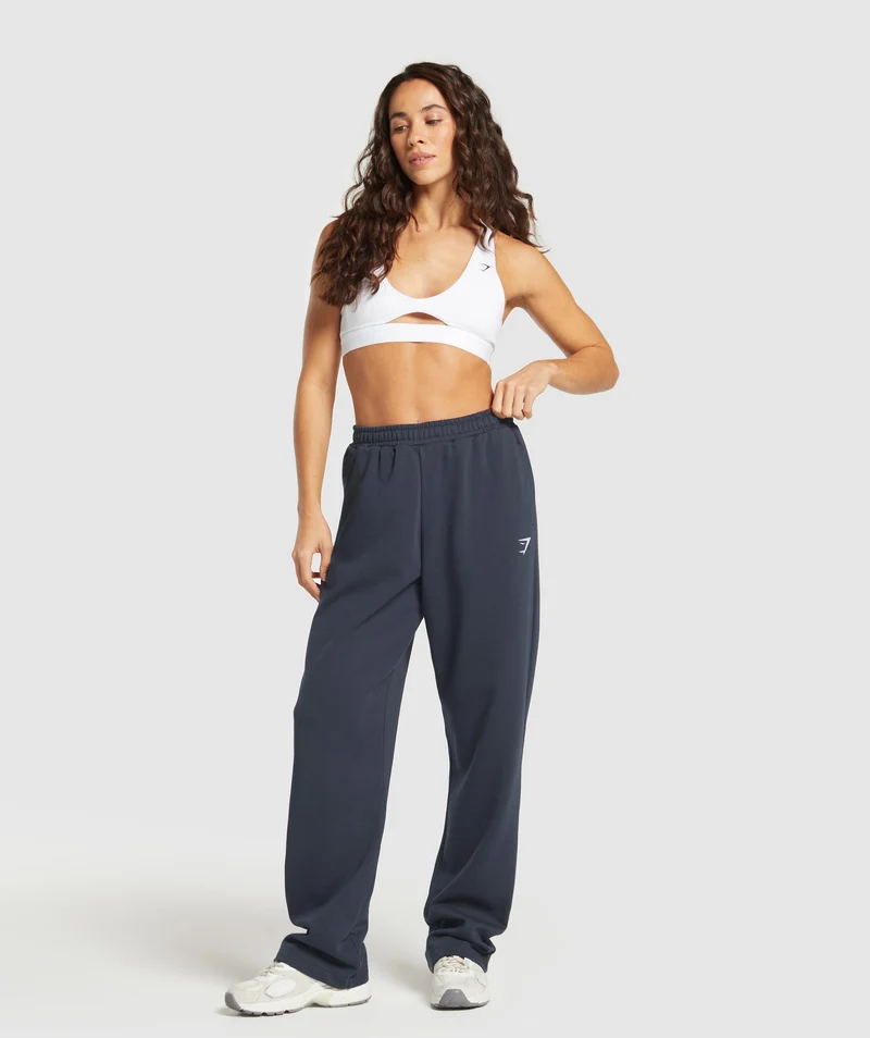 Gymshark Training Fleece Straight Leg Regular Joggers - Heavy Blue