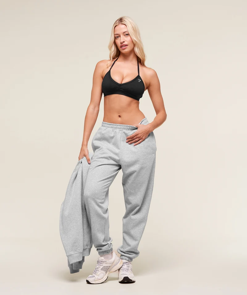 Gymshark Training Regular Fleece Joggers - Light Grey Marl