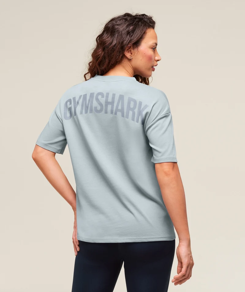 Gymshark Power Oversized T-Shirt - Denim Grey
