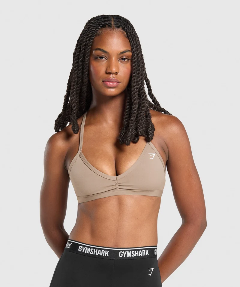 Gymshark Minimal Sports Bra - Lifestyle Brown