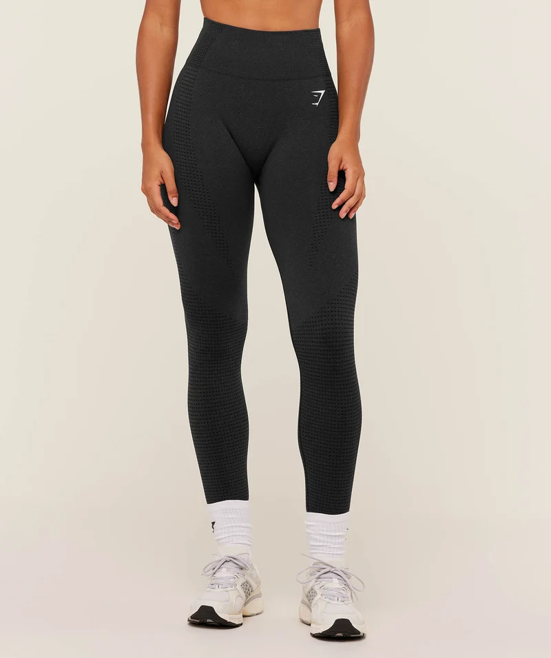 Gymshark Vital Seamless Tall Leggings - Black Marl