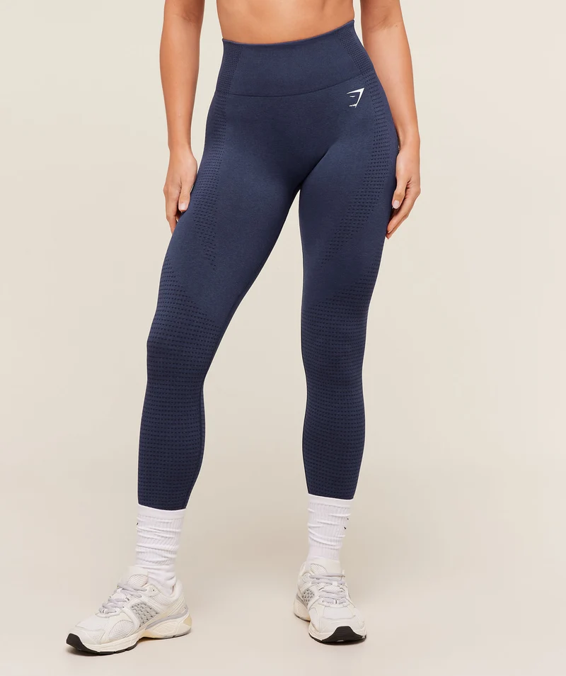 Gymshark Vital Regular Leggings - Heavy Blue/Marl