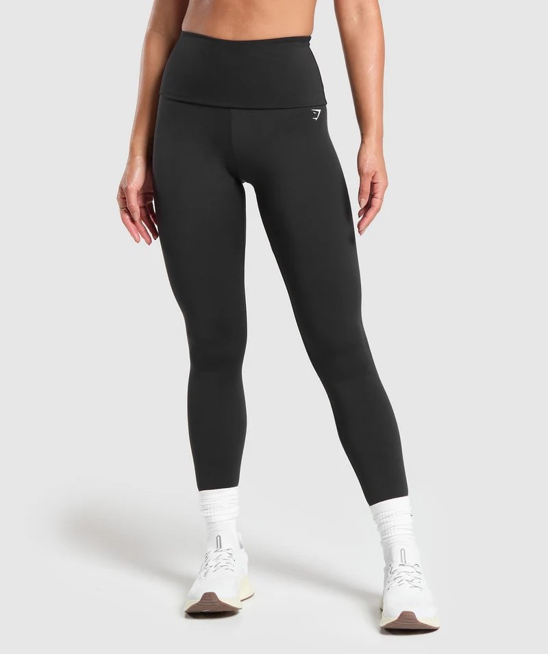 Gymshark Training Foldover Leggings - Black