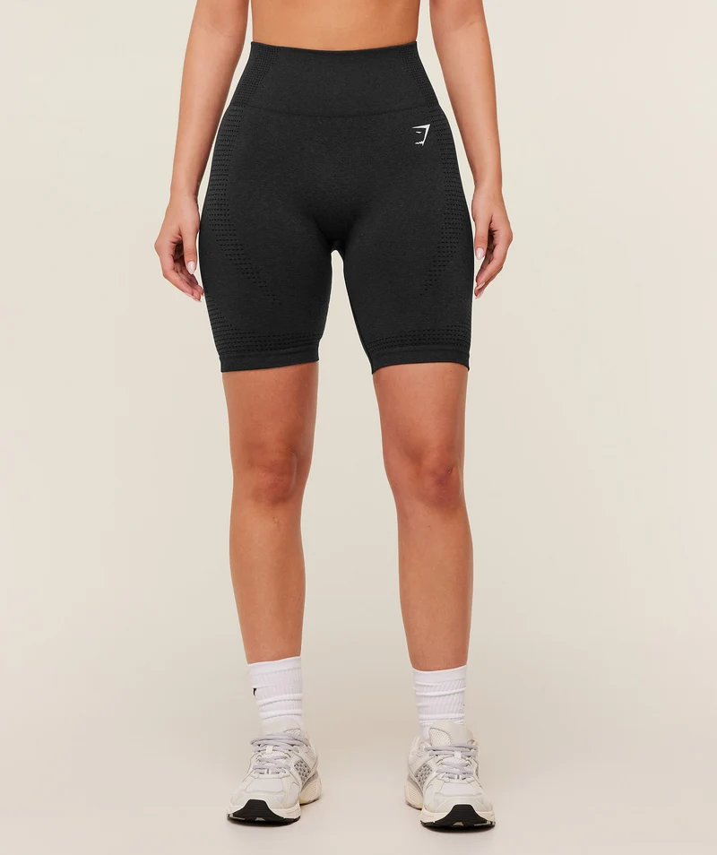 Gymshark Vital Seamless 7 inch Shorts - Black Marl