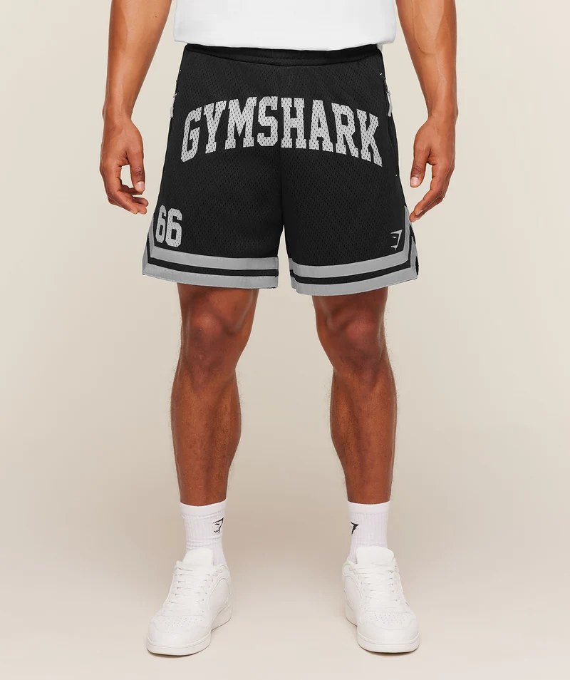 Gymshark Varsity Mesh Shorts - Black