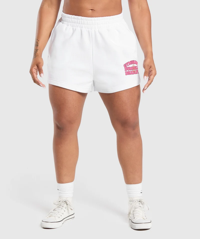 Gymshark Dumbells & Deadlifts Shorts - White