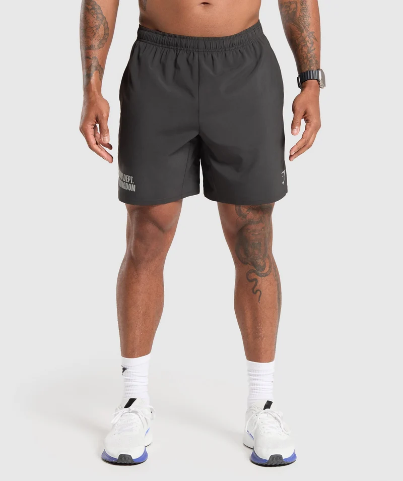 Gymshark Training Dept. UK 7" Shorts - Asphalt Grey
