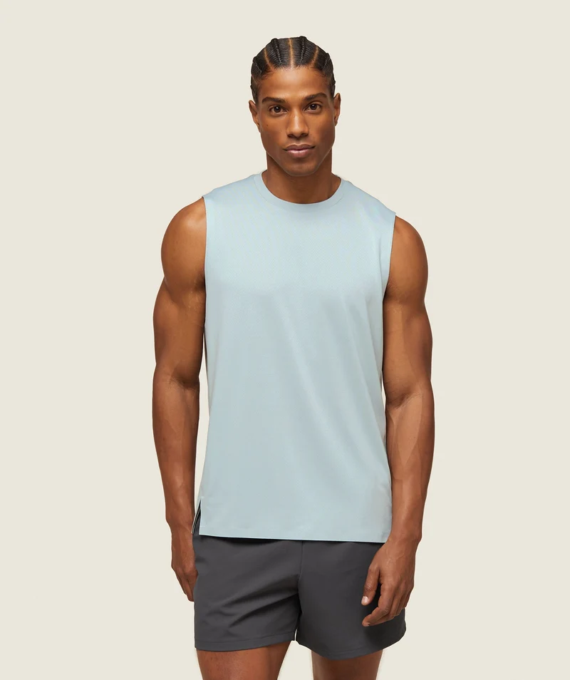 Gymshark Everywear Tech Sleeveless Tee - Ice Grey