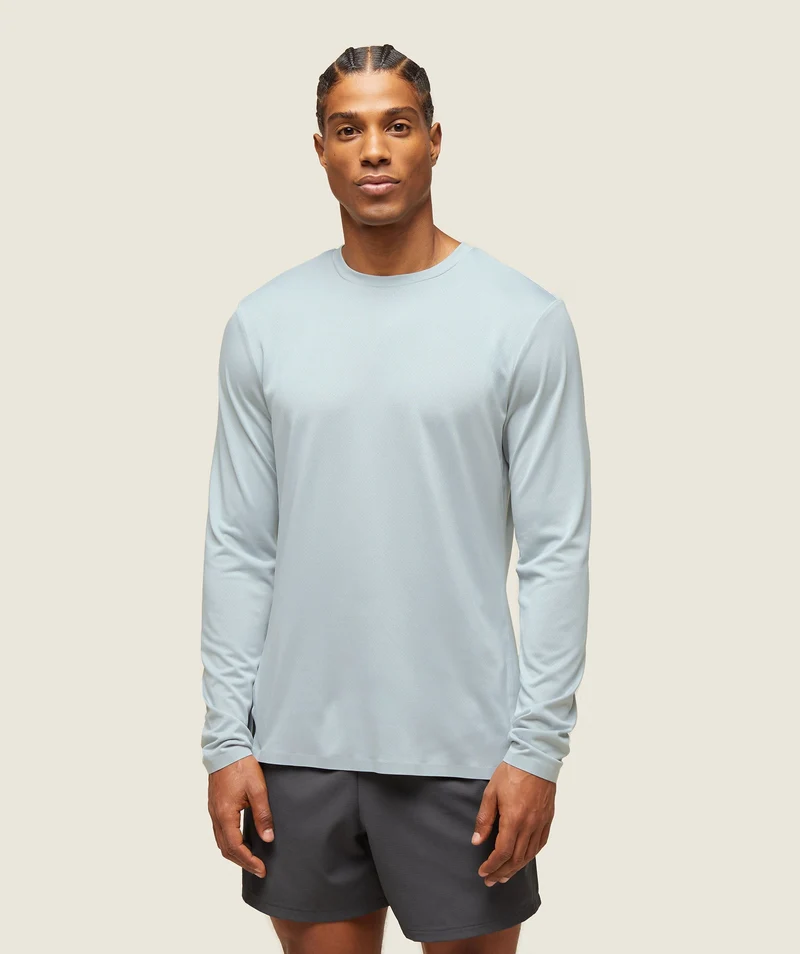 Gymshark Everywear Tech Long Sleeve Tee - Ice Grey