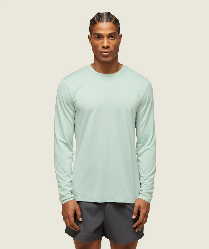 Gymshark Everywear Tech Long Sleeve Tee - Cool Turquoise