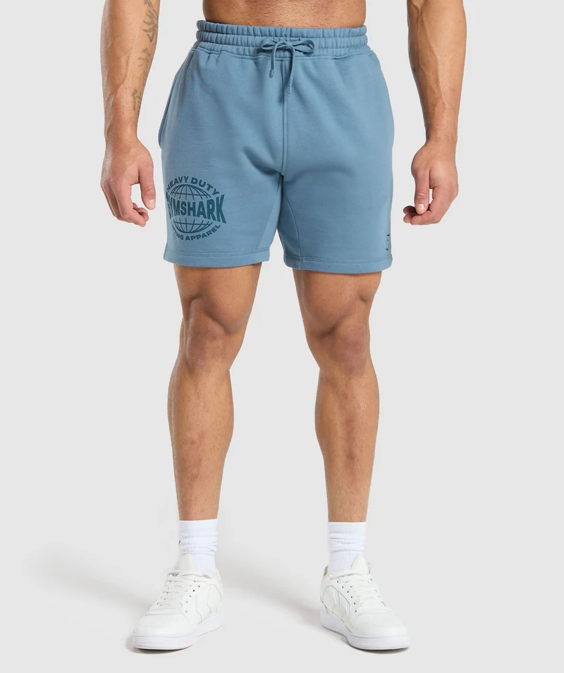 Gymshark Heavy Duty Apparel 7" Shorts - Faded Blue