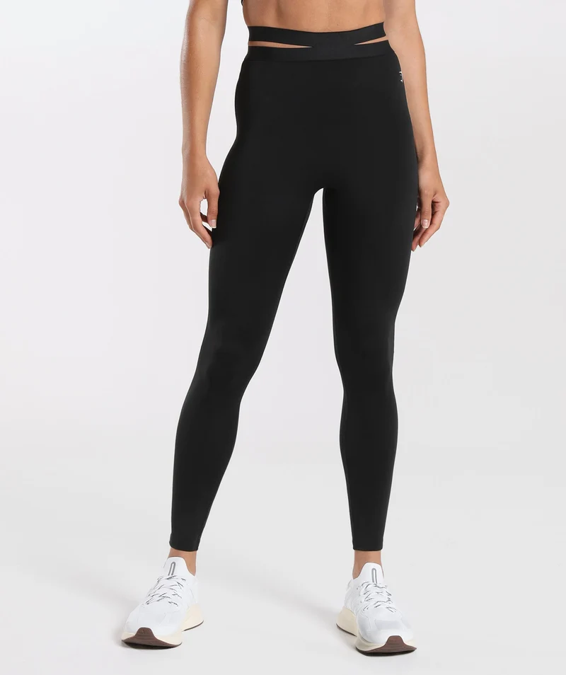 Gymshark Strappy Waistband Legging - Black