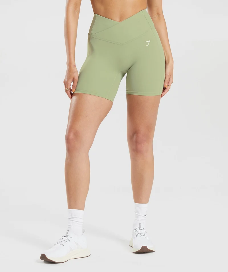 Gymshark Crossover Shorts - Light Sage Green