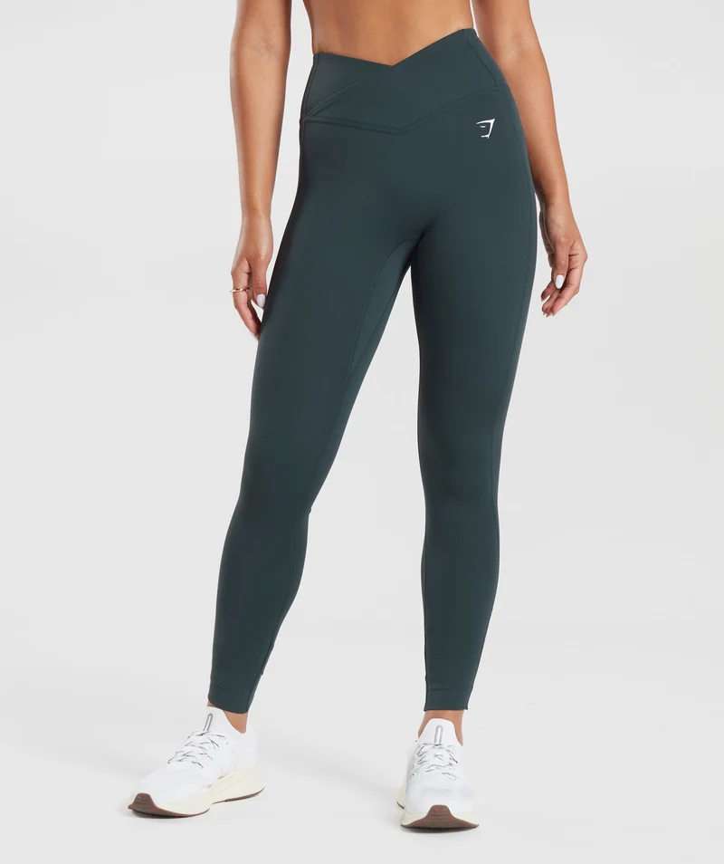 Gymshark Crossover Leggings - Darkest Teal