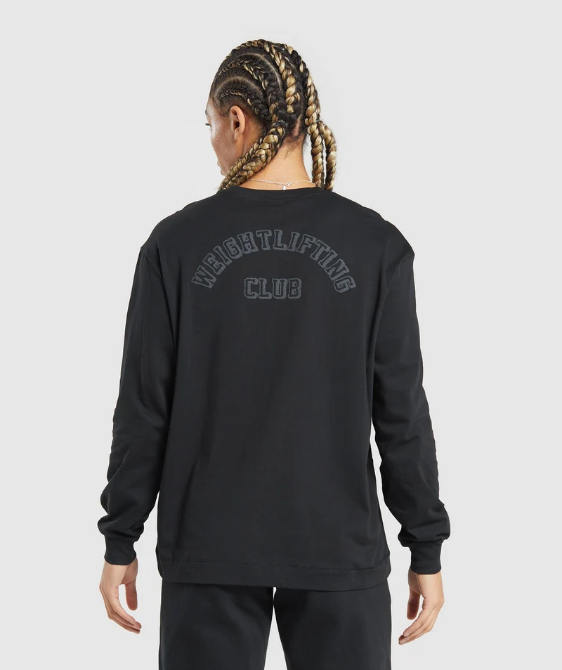 Gymshark Weightlifting Long Sleeve Top - Black