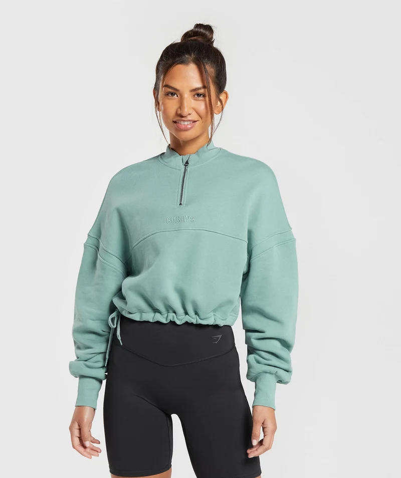 Gymshark Loopback Sweat Pullover - Blue