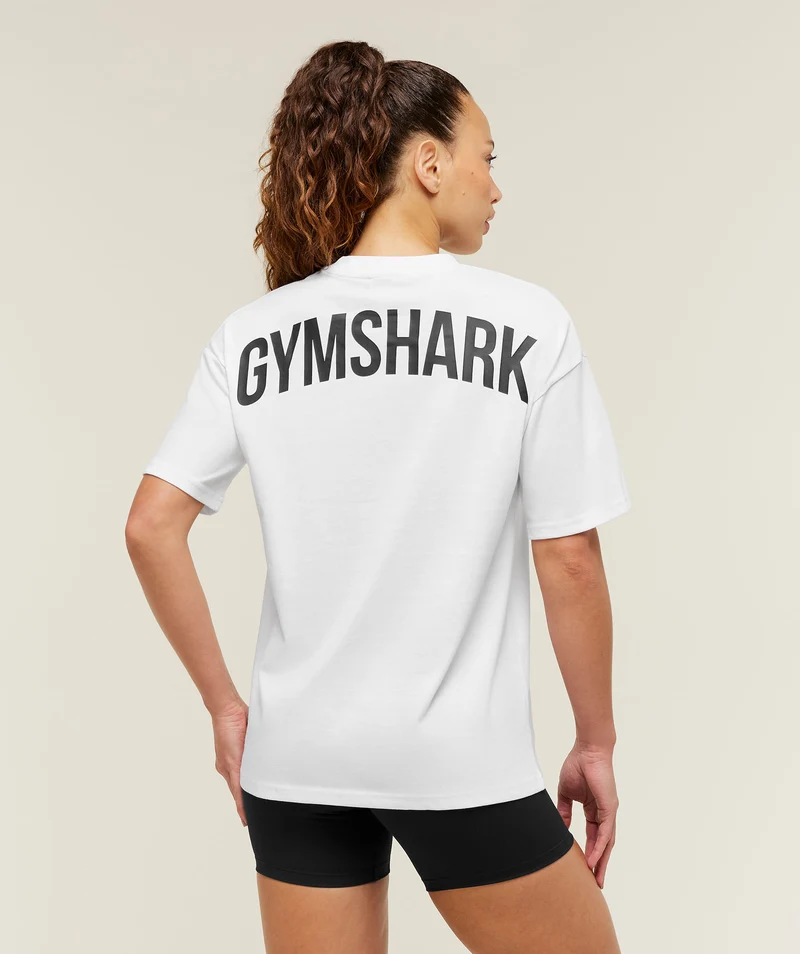 Gymshark Power Oversized T-Shirt - White