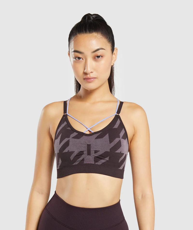 Gymshark Apex Limit Seamless Ruched Sports Bra - Brown