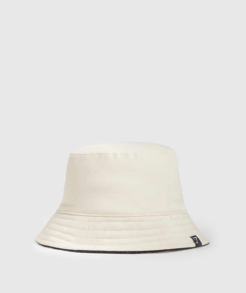 Gymshark Fleece Reversible Bucket Hat - Black/Pebble Grey