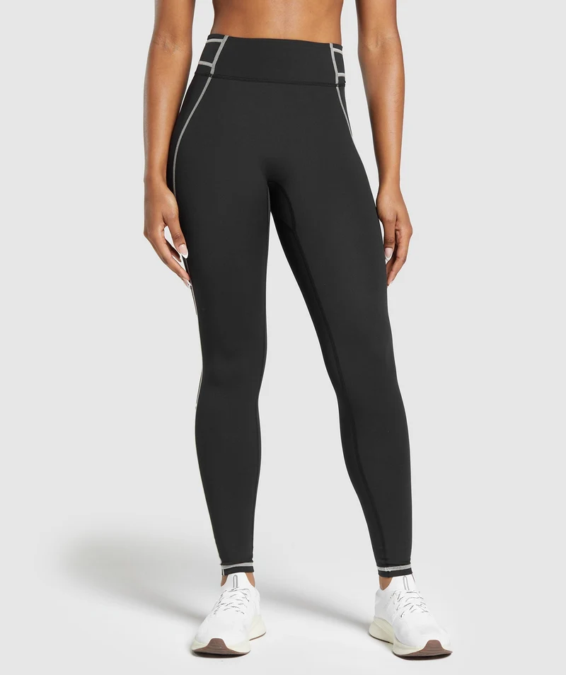 Gymshark Stitch Feature Leggings - Black