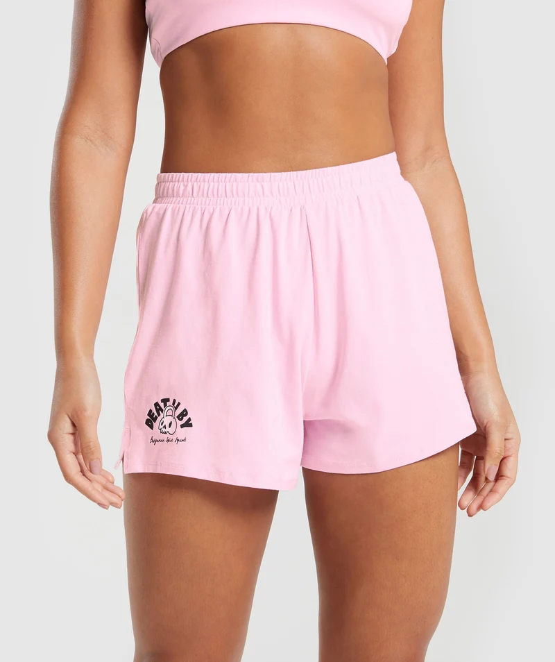 Gymshark Cotton Graphic Short - Dolly Pink