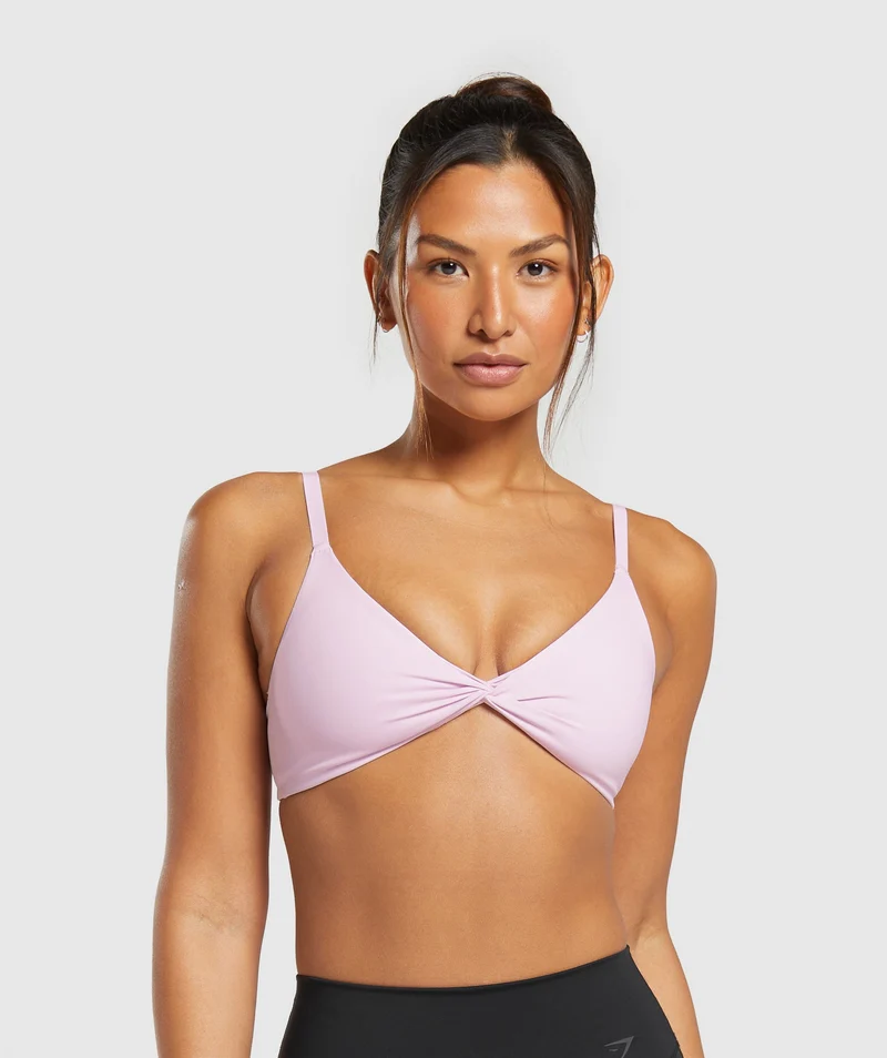 Gymshark ELEVATE TWIST FRONT BRALETTE - Lemonade Pink