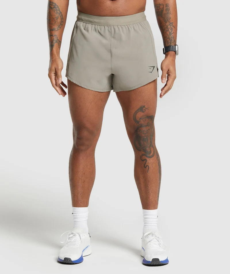 Gymshark Apex Run 5" Short - Linen Brown