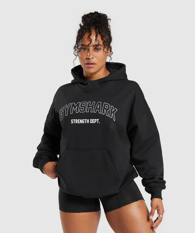 Gymshark Strength Department Oversized Hoodie - Black