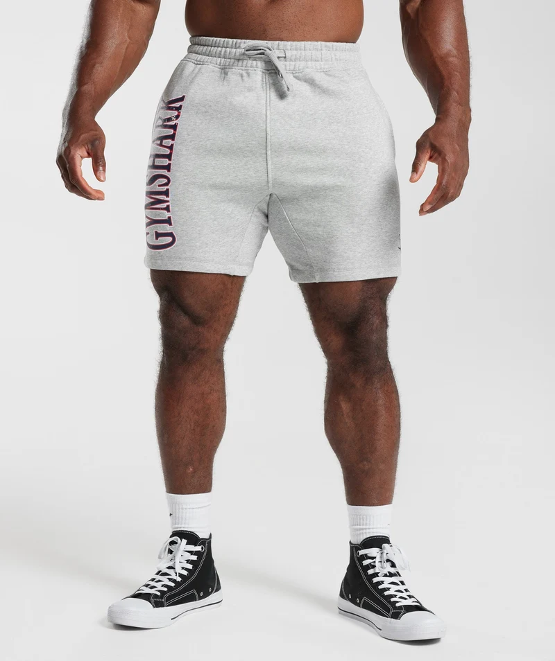 Gymshark Retrowave LC Short - Light Grey Core Marl