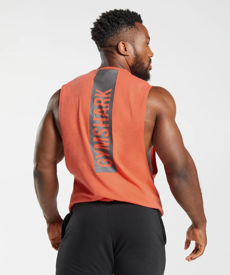 Gymshark Bold Drop Arm Tank - Orange