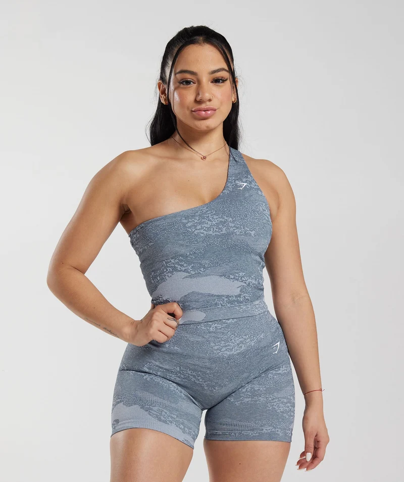 Gymshark Adapt Camo Tank - River Stone Grey/Evening Blue