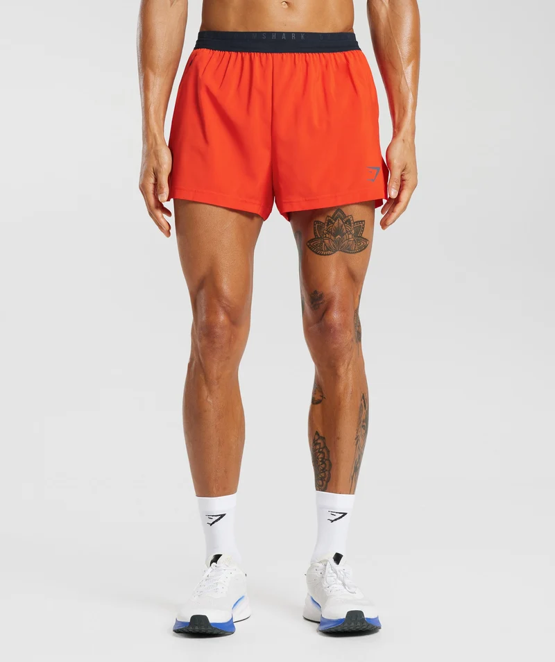 Gymshark Sport Run 3" Shorts - Electric Orange