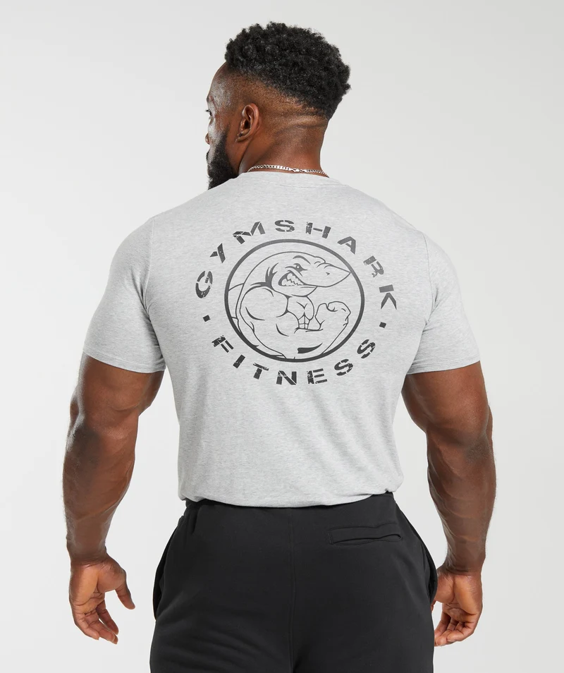 Gymshark Legacy T-Shirt - Light Grey Marl