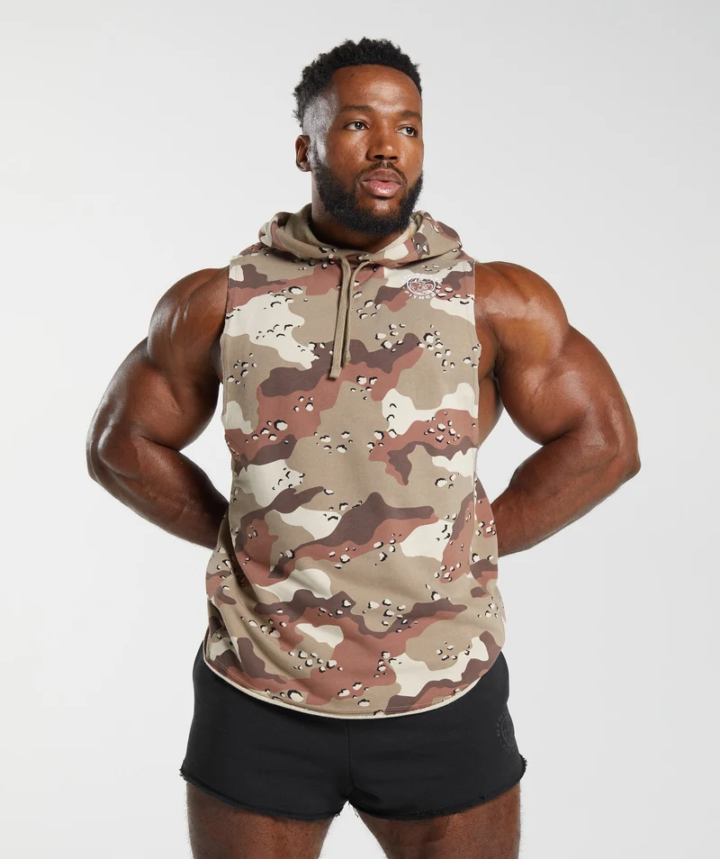 Gymshark Legacy Drop Arm Hoodie - Cement Brown