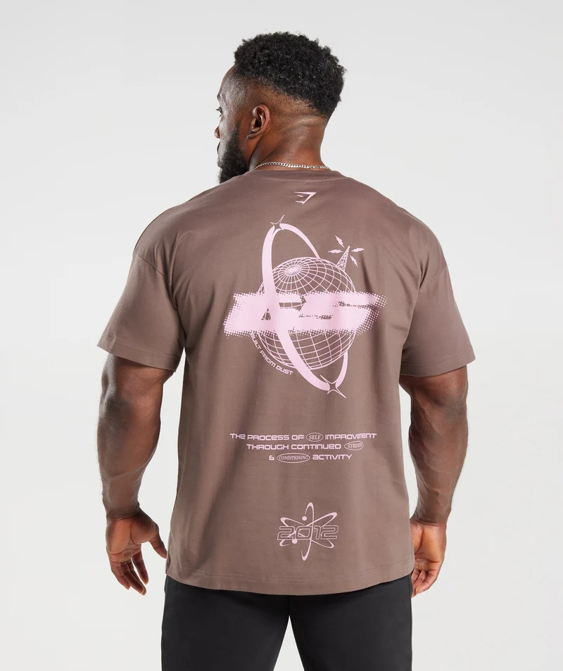 Gymshark Intergalactic Lifting Oversized T-Shirt - Purple