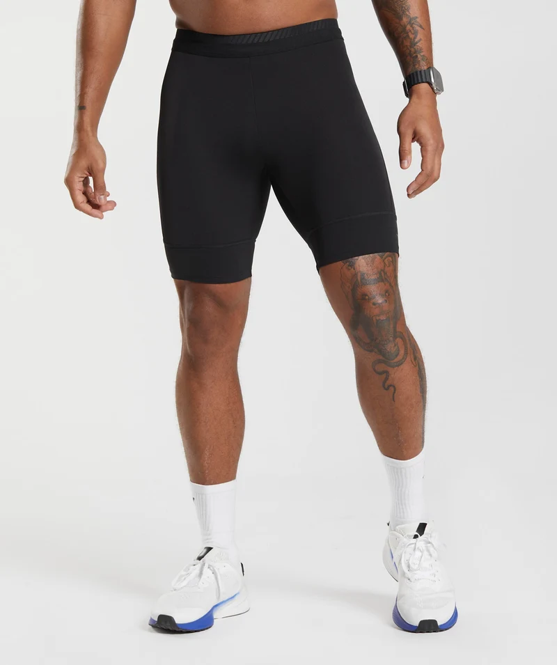 Gymshark Apex Run Half Tight - Black